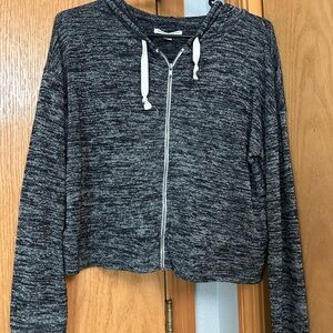American Eagle Outfitters Charcoal Zip-Up Hoodie